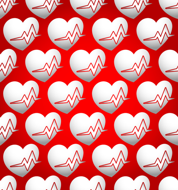 Heart with ECG line for cardio, heart health themes - Photo, Image