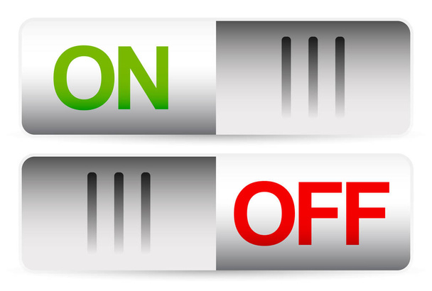 Power, turn on, turn off buttons, switches vector template - Photo, Image
