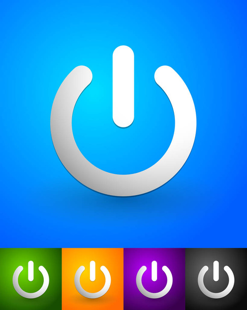 Power button, Power symbol  graphics (eps10) - Fotó, kép