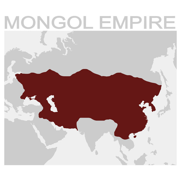 Moğol İmparatorluğu'nun vektör harita - Vektör, Görsel