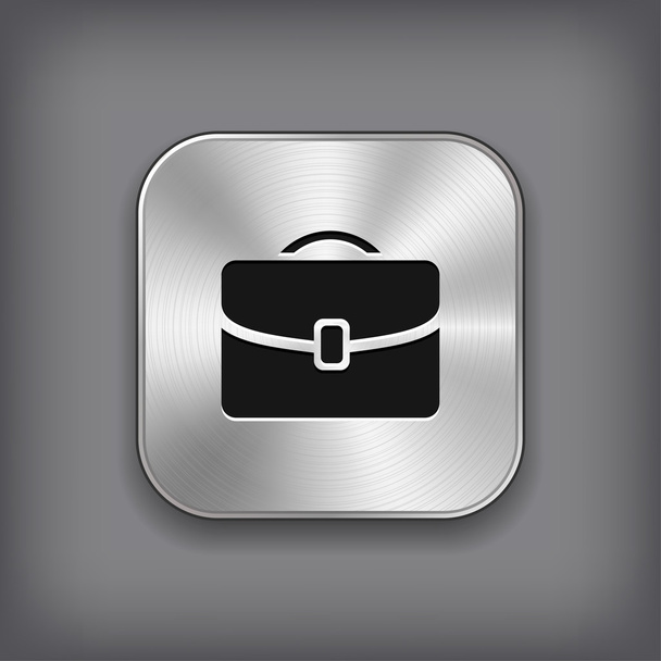 Case icon - vector metal app button - Vetor, Imagem