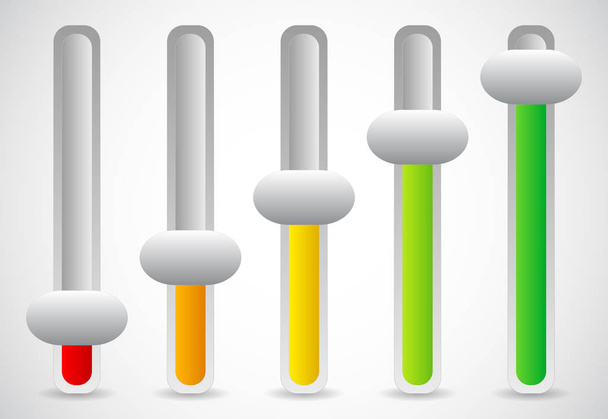 Deslizadores verticales multicolores, ajustadores o desvanecedores. Inteface usuario
 - Foto, Imagen