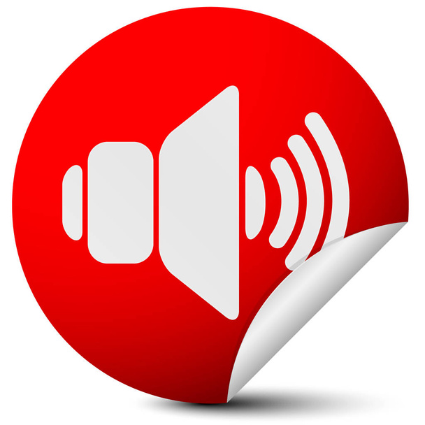 Red speaker icon on white  - Foto, immagini
