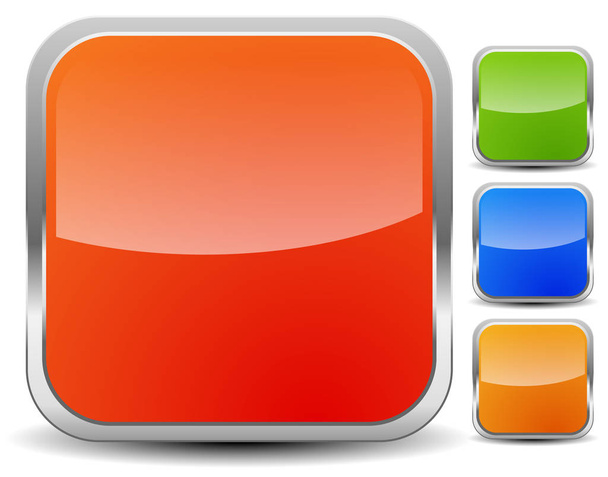 Empty squares icon, symbol backgrounds. Buttons.  illustra - Foto, Imagem