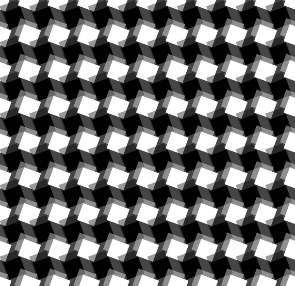 Bezproblemowo powtarzalny wzór kwadratów w czerni i bieli. - Zdjęcie, obraz