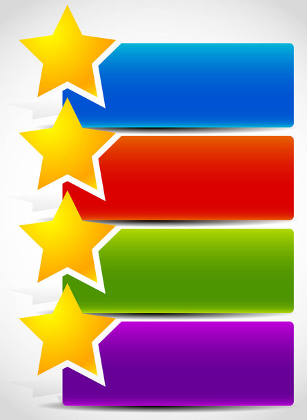 Banner backgrounds with star shapes. illustration. - Photo, image