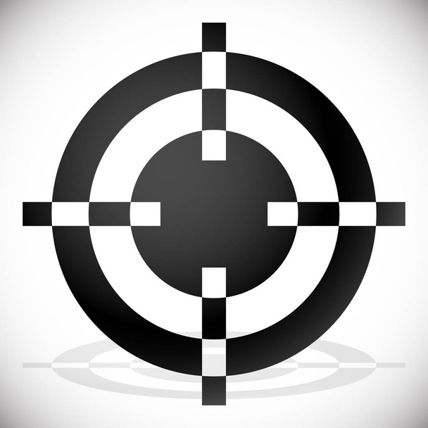 Red target mark, crosshair, reticle graphics. . - Photo, image