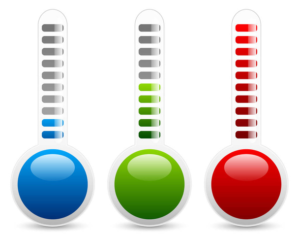 Thermometer graphics on white - Фото, изображение