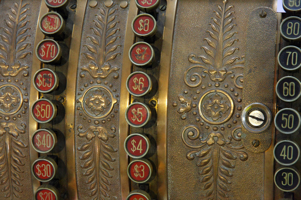 антикварний касовий апарат історик з кнопкою з центами А
 - Фото, зображення