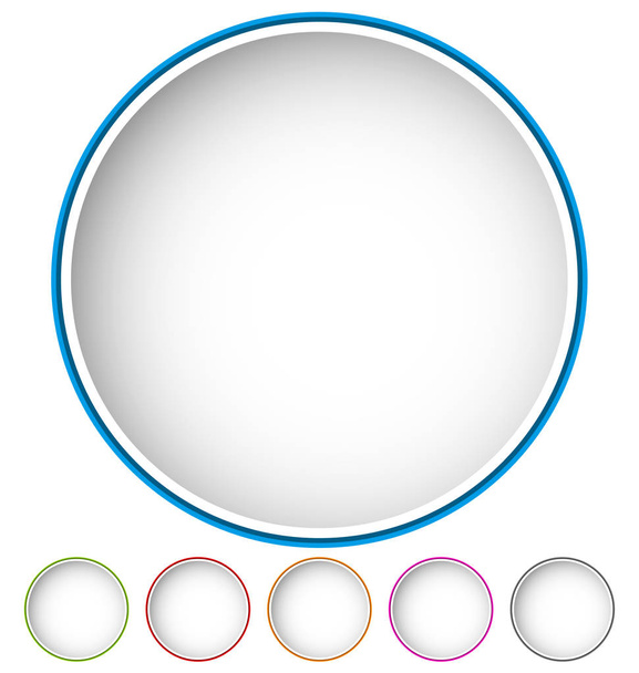 Empty button, icon background in 6 colors - Zdjęcie, obraz
