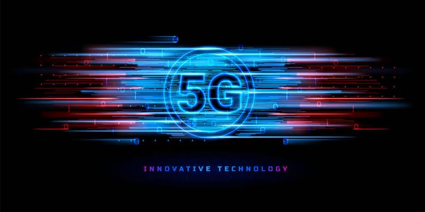 5g wireless connection for technology banner - Vector, Image