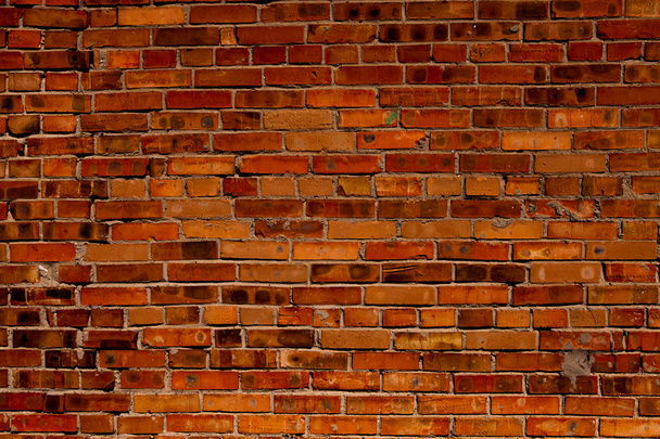Vanha punatiiliseinän rakenne tausta. Grungen punainen seinä. Grungy Wide Brickwall (s. Grunge Red Stonewall Taustaa
.  - Valokuva, kuva
