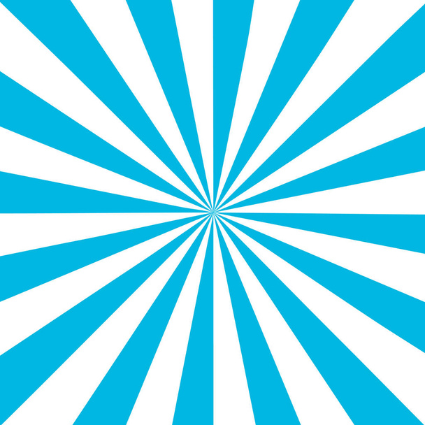 blau-weißer Sonnenstrahl Hintergrund. blau gestreifte abstrakte Tapete. Vektorillustration - Vektor, Bild
