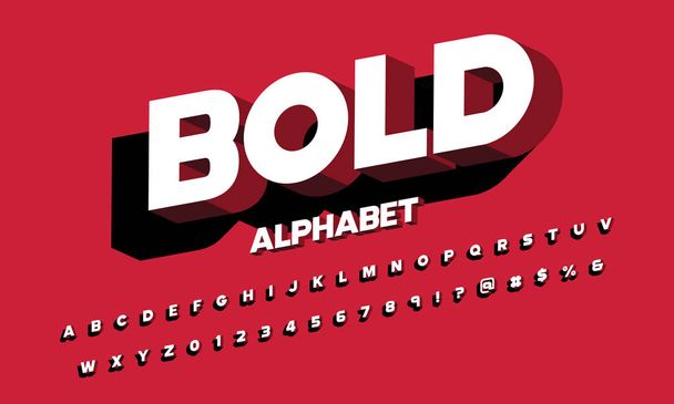 Vector of stylized bold alphabet - Vector, Image