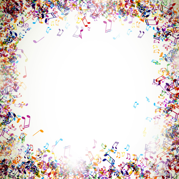 Colorful music notes - Vector, imagen