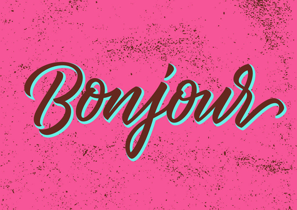 bonjour_pink - Διάνυσμα, εικόνα