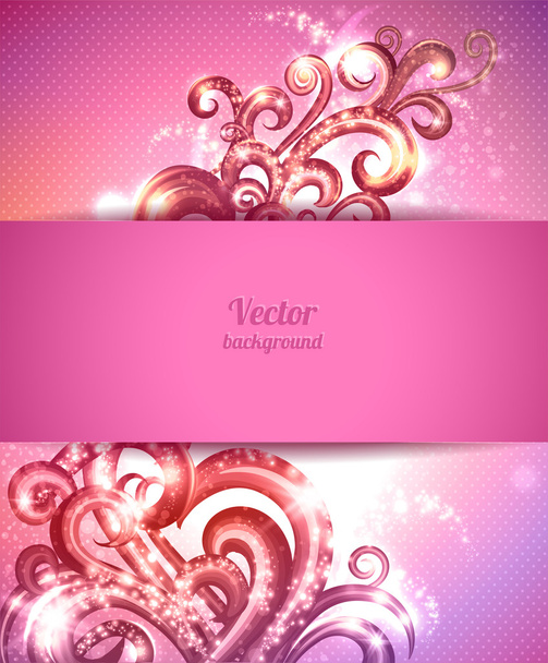 Glamour vector background with vintage design elements. Brochure - Vector, Image