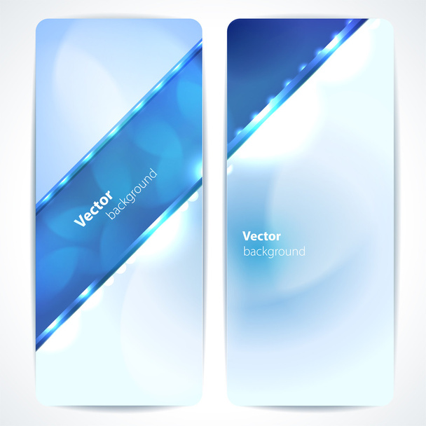 Set of abstract blue vector banners. - Wektor, obraz