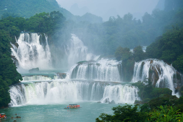 Bangioc - Detian waterfall is locate at border of China and Viet - Photo, Image