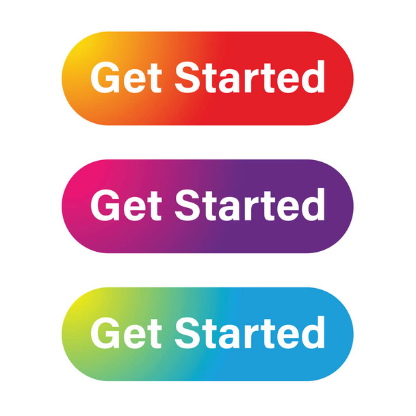 Get started call to action button - Vector, Image