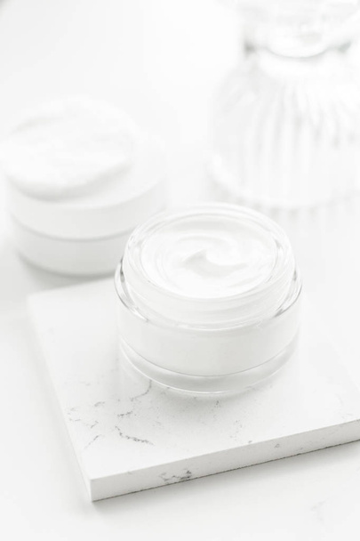 Luxury skincare cosmetics in a bathroom - Foto, imagen