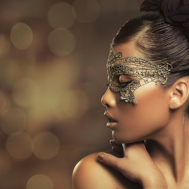 Woman With a Mask - 写真・画像