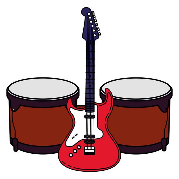 guitare instruments électriques et timbales
 - Vecteur, image