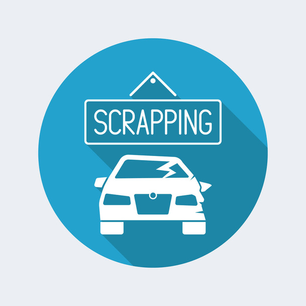 Car scrapping concept icon - Vector, Image