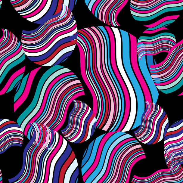 Moderní abstraktní vzor bezešvé z různých vln - Vektor, obrázek