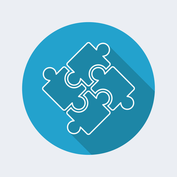Puzzle lineal icon - Vector, Image