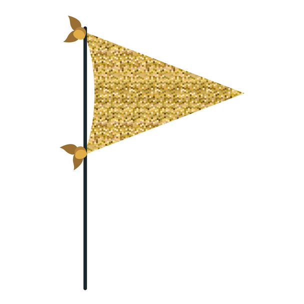 keltainen pikselin väri siluetti koriste liput osapuoli juhla
 - Vektori, kuva
