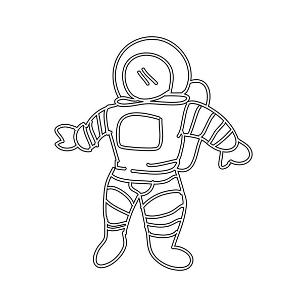 hely űrhajós karakter ikonra - Vektor, kép