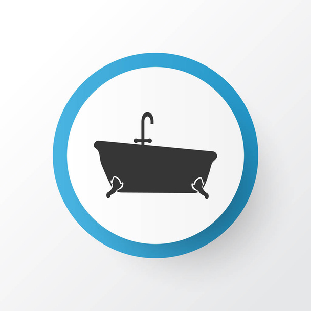 Bathtub icon symbol. Premium quality isolated tub element in trendy style. - Vector, Image