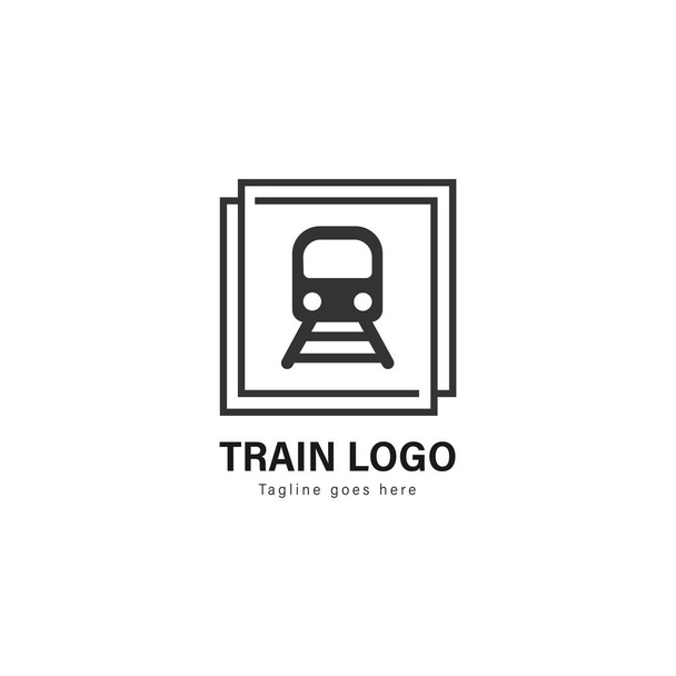 Дизайн шаблона логотипа поезда. Логотип поезда с современным дизайном каркаса
 - Вектор,изображение