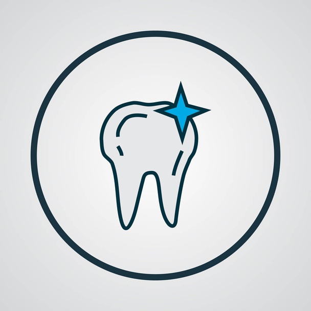 Čistý zub ikony barevné liniový symbol. Prémiová kvalita izolované čistit prvek v trendy stylu. - Fotografie, Obrázek