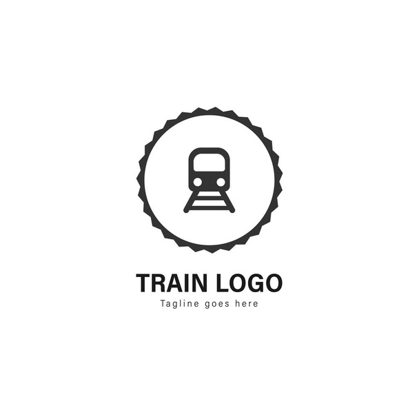 A vonat logó sablon design. Modern keret vector design logo a vonat - Vektor, kép