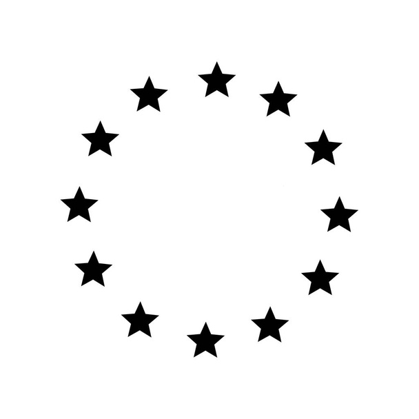 ヨーロッパ連合の星のアイコン. - ベクター画像