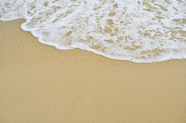 Tidal wave on a clean, sandy, sea beach - Photo, Image