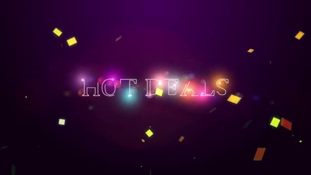 Animated Hot Deals banner for promotional or marketing or commercial use - Footage, Video