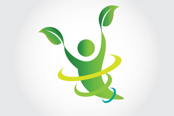 Логотип людей природи здоров'я
 - Вектор, зображення