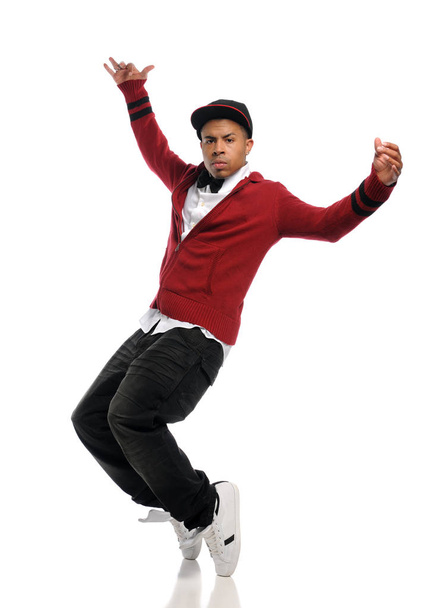 Dançarino de hip hop realizando
 - Foto, Imagem
