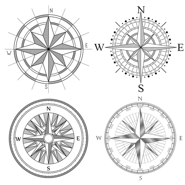 Illustration des künstlerischen Kompasses. - Vektor, Bild