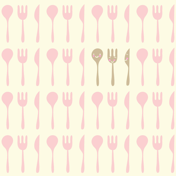 Dinner background - cartoon vector - Vector, afbeelding