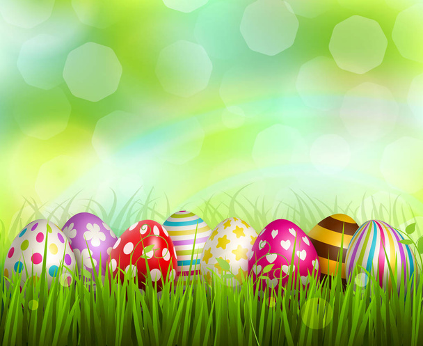 Easter Realistic Background - Vettoriali, immagini