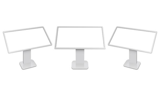 Interactive digital table with blank touch screen - Vector, Image