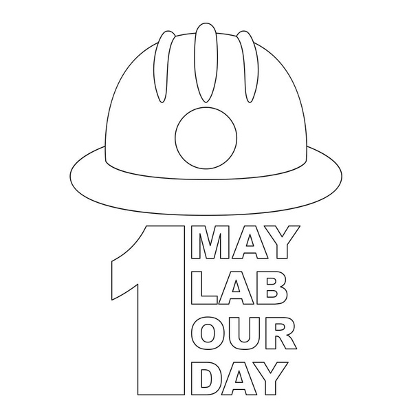 1 mei dag van de arbeid poster, vector illustratie - Vector, afbeelding
