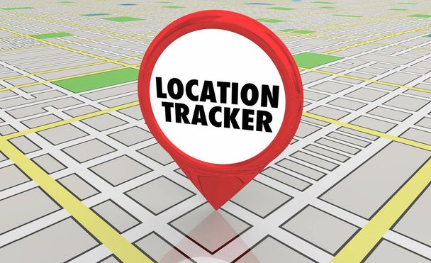 Location Tracker Geolocate Map Pin Location 3d Illustration - Фото, изображение