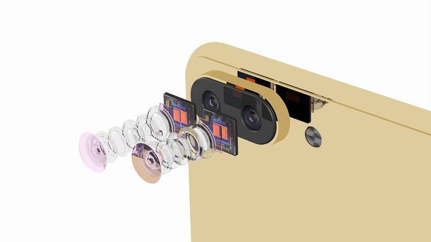 Концепция двойной камеры мобильного телефона
 - Фото, изображение