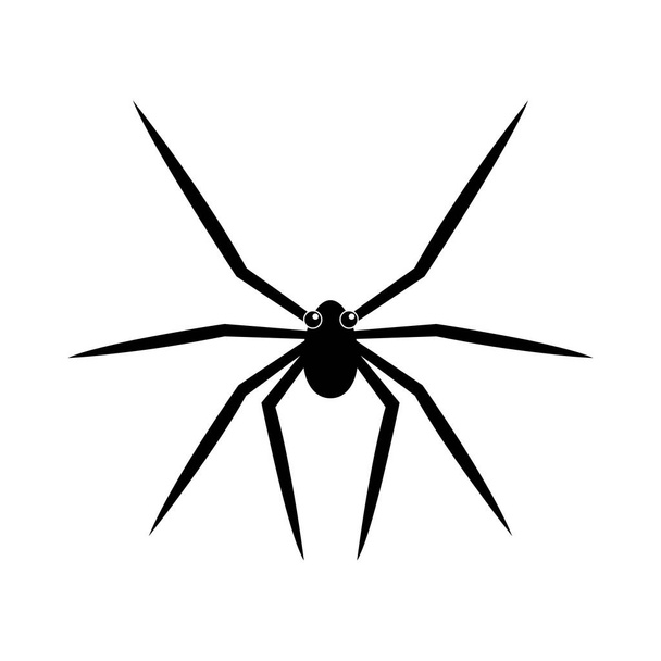 Black spider isolated on white background - Vektor, obrázek