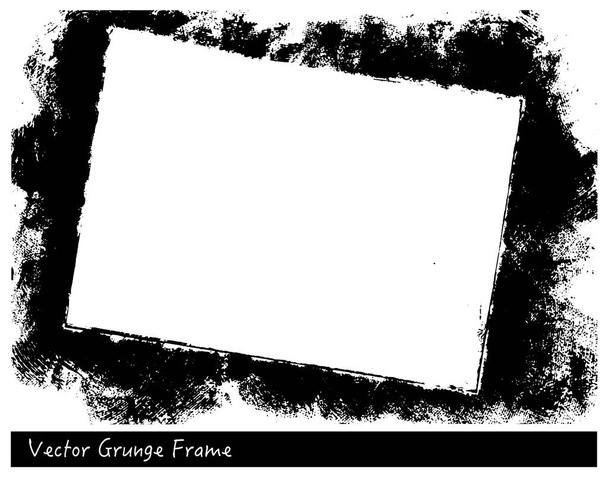 Cadre rectangle vectoriel Grunge avec texture lin fond dessiné à la main
 - Vecteur, image